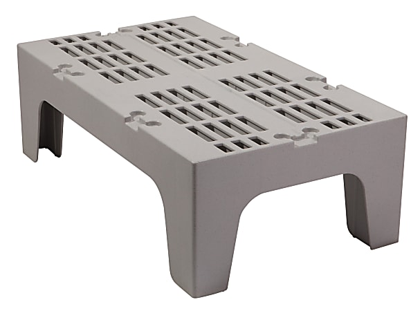 Cambro Vented Dunnage Rack, 12"H x 21"W x 36"D, Speckled Gray