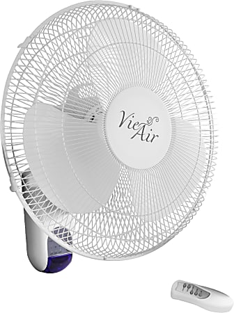 Vie Air 16" Pedestal Wall Fan, White