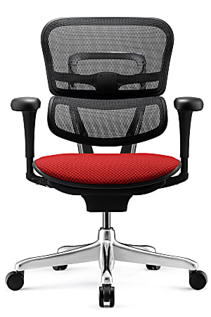WorkPro 12000 V2 Series Ergonomic MeshFabric Mid Back Manager s Chair CherryBlack ODP Business Solutions