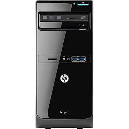 HP Business Desktop Pro 3500 Desktop Computer - Intel Pentium G2120 3.10 GHz - 4 GB DDR3 SDRAM - 500 GB HDD - Windows 7 Professional 64-bit upgradable to Windows 8 Pro - Micro Tower