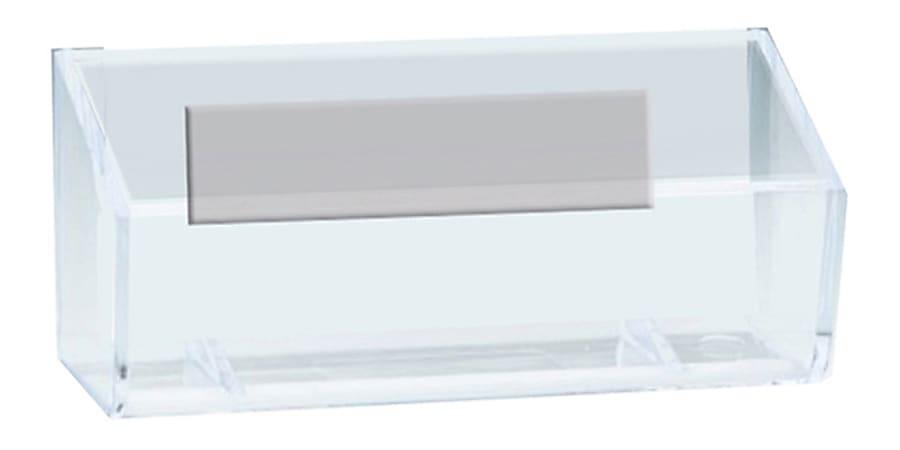 Azar Displays Magnetic Business Card Holders, 1-5/8" x 3-3/4", Clear, Pack Of 10 Holders
