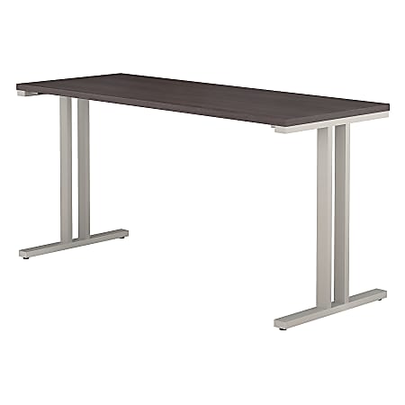 Bush Business Furniture 400 Series Training Table, 60"W x 24"D, Storm Gray, Premium Installation
