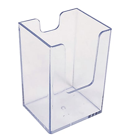 Azar Displays Deep Vertical BusinessGift Card Holders 3 12 H x 2 1516 W x 1  1516 D Clear Pack Of 10 Holders - ODP Business Solutions