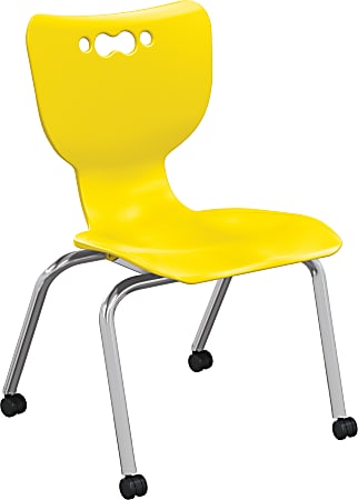 MooreCo Hierarchy No Arms Casters Chair, Yellow