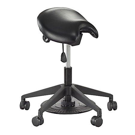 Safco Saddle Seat Lab Task Stool Black SeatBlack Frame Quantity 1
