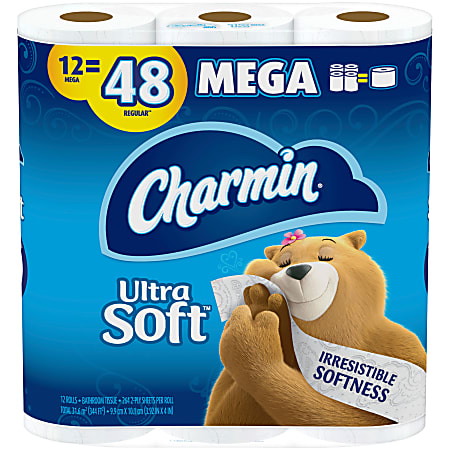 Charmin® Ultra Soft® 2-Ply Toilet Paper, 264 Sheets Per Roll, Pack Of 12 Rolls