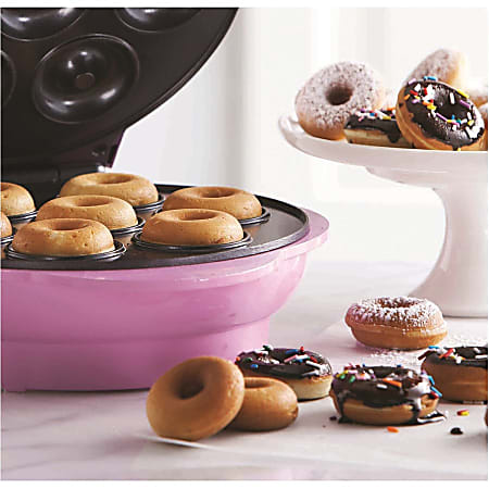 Brentwood Mini Donut Maker Pink - Office Depot
