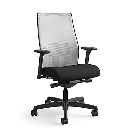 HON® Ignition 2.0 Mesh Mid-Back Office Chair, Black/Fog