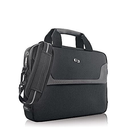 Solo New York Flatiron Slim Brief With 16" Laptop Pocket, Black