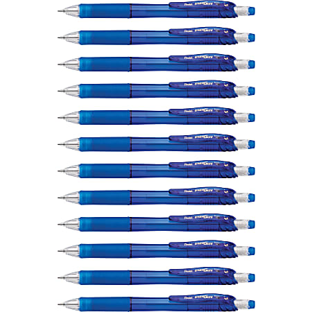 Pentel® EnerGizeX Mechanical Pencil, #2 Lead, Fine Point, 0.5 mm, Transparent Blue Barrel
