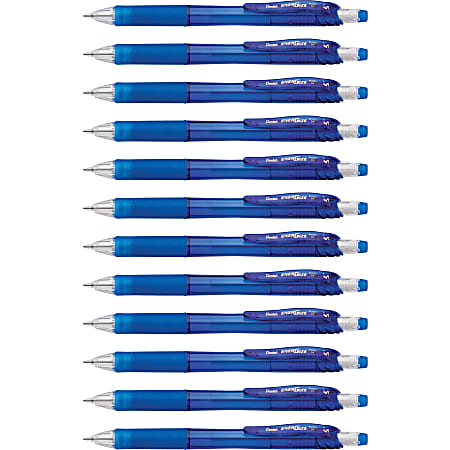 Pentel® EnerGizeX Mechanical Pencil, #2 Lead, Fine Point, 0.5 mm, Transparent Blue Barrel