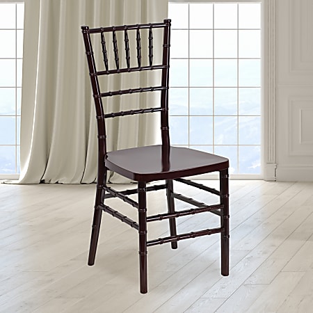 Flash Furniture HERCULES PREMIUM Series Stacking Chiavari Chair, Mahogany