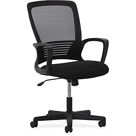 Lorell® Mid-Back Mesh/Sandwich Mesh Chair, Black