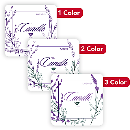 Custom 1, 2 Or 3 Color Printed Labels/Stickers, Square, 1-3/4" x 1-3/4", Box Of 250