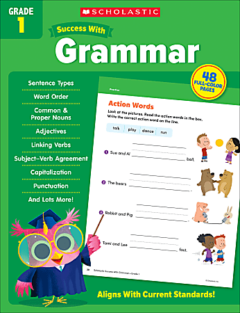 Scholastic Success With Grammar Workbook, Grade 1
