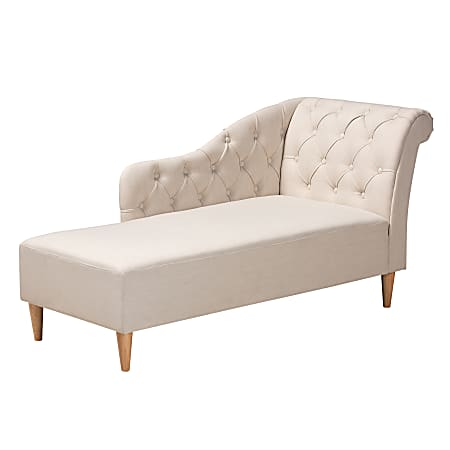 Baxton Studio 9699 Chaise Lounge, Beige