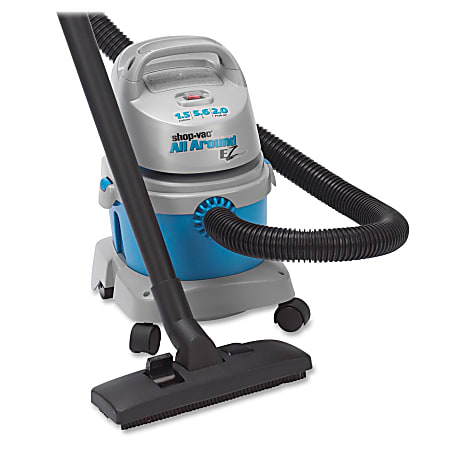 Shop-Vac Portable Vacuum Cleaner - 1491.40 W Motor - 195 W Air Watts - 1.50 gal - Bagged - 18 ft Cable Length - 84" Hose Length - 897.7 gal/min - AC Supply - 7.40 A - Blue, Black