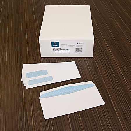 Business Source No. 9 Double Window Invoice Envelopes - Double Window - #9 - 8 7/8