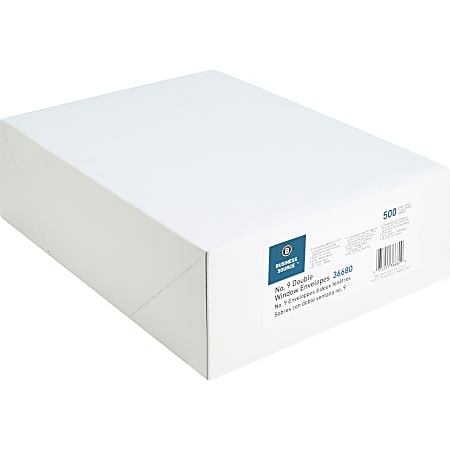 Business Source No. 9 Double Window Invoice Envelopes - Double Window - #9 - 8 7/8