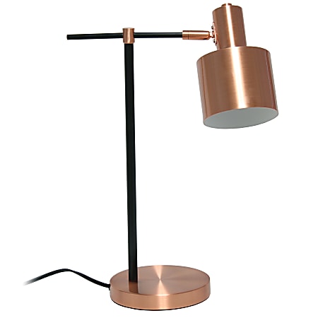 Lalia Home Mid-Century Modern Metal Table Lamp, Rose