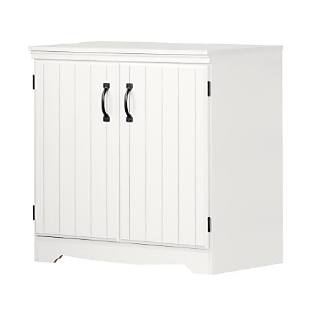 South Shore Farnel 33"W 2-Door Storage Cabinet, Pure White