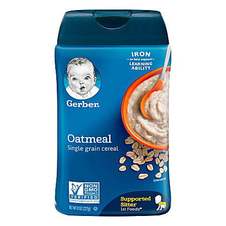 Gerber 1st Foods Cereal, Oatmeal, 8 Oz, Pack Of 6 Containers