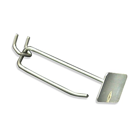 Azar Displays Metal Wire Scan Hooks, 4", Silver, Pack Of 50 Hooks