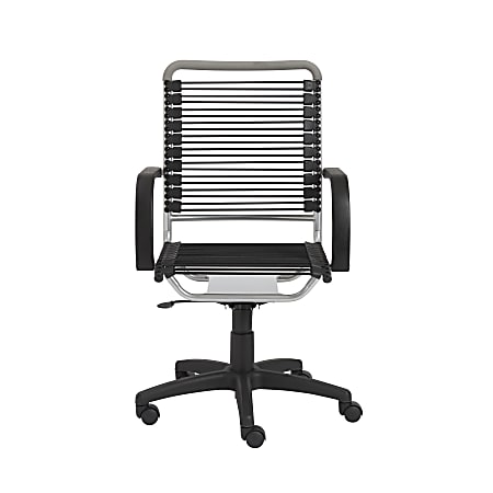 Eurostyle Round Bungie High-Back Commercial Office Chair, Black/Silver