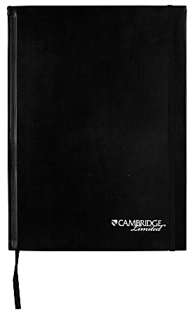 Mead® Cambridge® Casebound Notebook, 11" x 8 1/2", 1 Subject, Legal Ruled, 160 Pages (80 Sheets), Black