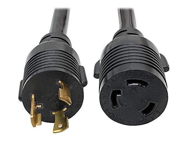 Eaton Tripp Lite Series Power Extension Cord, NEMA L6-30P to NEMA L6-30R - Heavy-Duty, 30A, 250V, 10 AWG, 14 ft. (4.27 m), Black - P041014