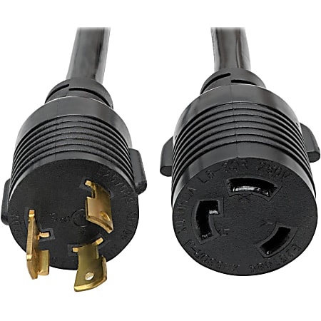 Eaton Tripp Lite Series Power Extension Cord, NEMA L6-30P to NEMA L6-30R - Heavy-Duty, 30A, 250V, 10 AWG, 14 ft. (4.27 m), Black - P041014