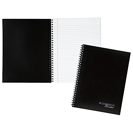 Cambridge® Limited® 30% Recycled Business Notebook, 7 5/8" x 9 1/2", 1 Subject, Legal Ruled, 80 Sheets, Legal Ruled, Black