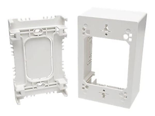 Tripp Lite Single-Gang Surface-Mount Junction Box Wallplate White - Cable raceway junction box - white - 1-gang - TAA Compliant