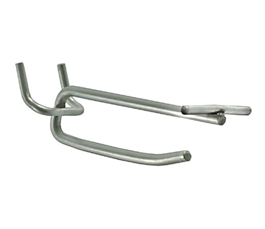 Azar Displays Galvanized Metal Flip Scan Hooks, 2", Pack Of 50 Hooks