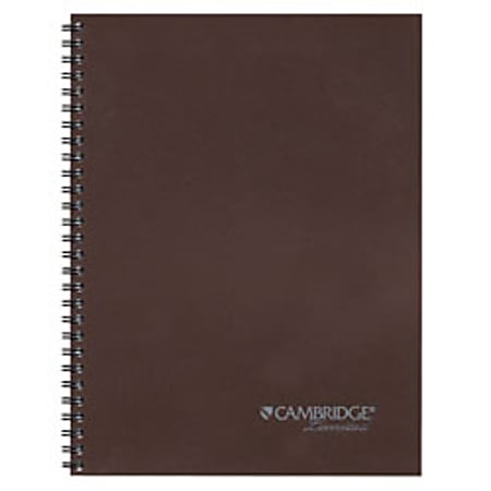 Cambridge® Limited® 30% Recycled Business Notebook, 6" x 9 1/2", 1 Subject, Legal Ruled, 40 Sheets, Legal Ruled, Brown