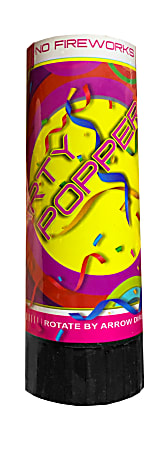 Quick Communication Corp. Confetti Party Popper, 4” x 2”, Multicolor