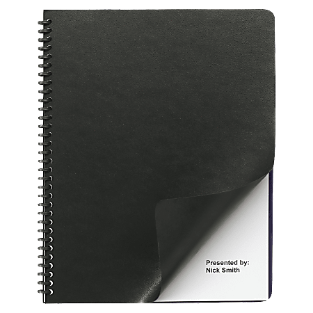 GBC® Regency® Premium Presentation Covers, Black, Square Corners, 8 1/2" x 11", Box Of 200