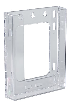 Azar Displays Single Bifold Modular Wall-Mount Brochure Holders, 8-1/2"H x 6-5/8"W x 1-1/2"D, Clear, Pack Of 10 Holders