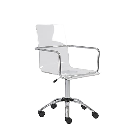 Clear desk hotsell chair with arms