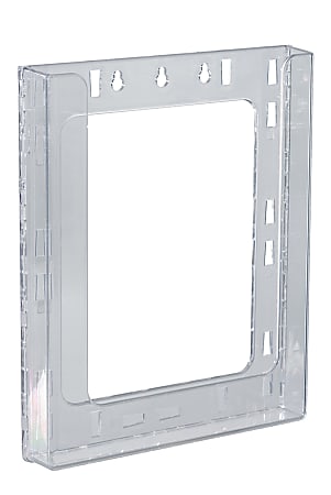 Azar Displays Single Letter Wall-Mount Modular Acrylic Brochure Holders, 11-1/4"H x 9-1/8"W x 1-1/2"D, Clear, Pack Of 10 Holders