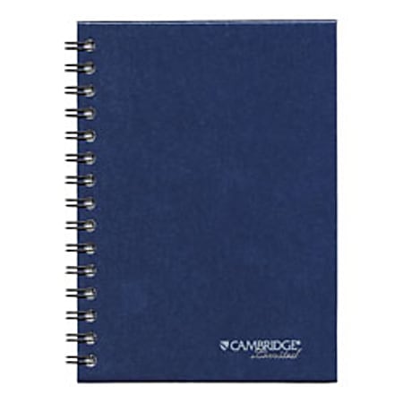 Cambridge® Limited® Business Notebook, 5 3/4" x 8", 1 Subject, Legal Ruled, 48 Sheets, Blue