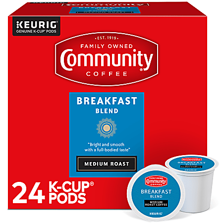 Community Coffee Keurig Single Serve K Cup Pods Breakfast Blend