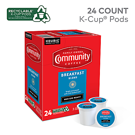 Community Coffee Keurig Single Serve K Cup Pods Breakfast Blend