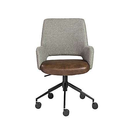 Eurostyle Desi Fabric Mid-Back Commercial Office Chair, Light