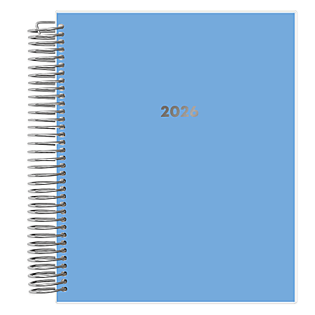 2026 Blue Sky LiveWell&trade; Daily/Monthly Planner, 7&rdquo; x 9", Solid Blue, January To December, 152740