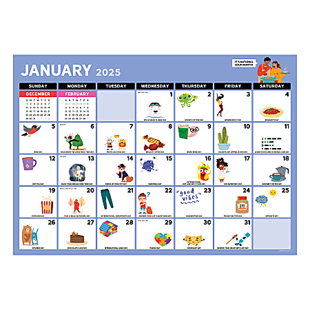 2025 TF Publishing Monthly Desk Calendar, 17” x 12”, Every Day’s A Holiday, January 2025 To December 2025