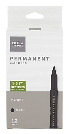 EC Office Products Permanent Marker, Ultra-Fine Point, Black