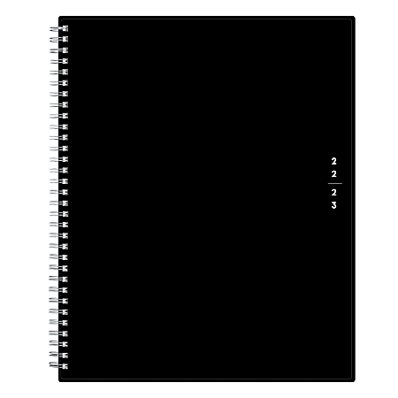 Blue Sky™ Teacher Lesson Weekly/Monthly Planner, Letter-Size, Black, July 2022 To June 2023, 134433-A
