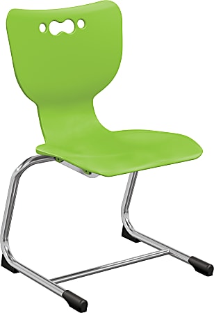 MooreCo Hierarchy Armless Cantilever Chair, 14" Seat Height, Green