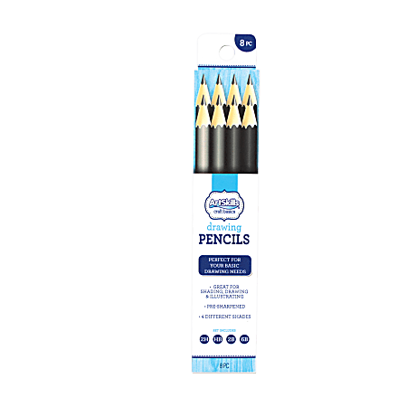 Artskills Premium Drawing Pencils 2 5 Mm 2b2h6bhb Hardness Black Pack Of 8 Office Depot